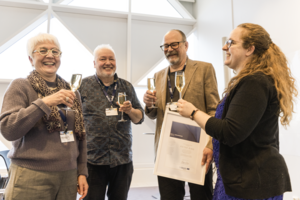 tekom Europe Ulf L. Andersson Award Committee members celebrating with prizewinnerNORDIC TechKomm